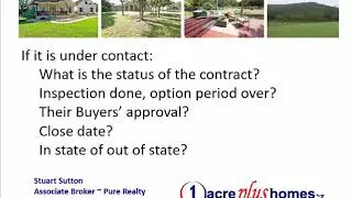Stuart Sutton Lists and Sells Homes on Acreage... contingent contracts