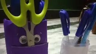 How to make a pen holder out of buds box?