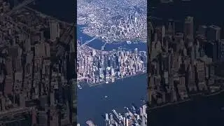 Aerial View Of Manhattan 😍 #respectmyregion #newyork #manhatten #nyc #aerial #skyline #fyp #viral