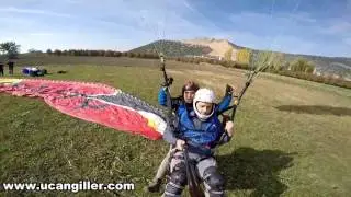 yama&ccedil; paraş&uuml;t&uuml; Cemil &Ouml;ncel İniş Video
