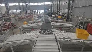 swivel wheel sorter, rotary wheel sorter.DWS system, DWS sorting line, warehouse, package sorting,