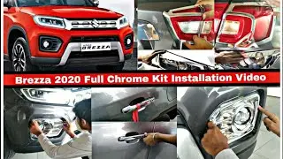 Brezza 2020 Full Chrome kit || Car accessories || Full installation video