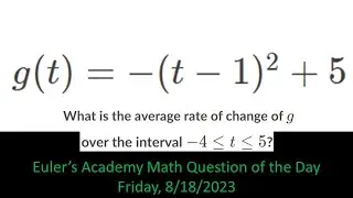 Math Question of the Day: Friday August 18th, 2023