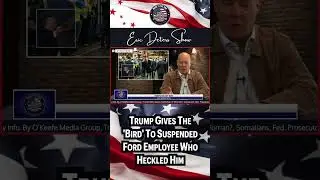 Trump Gives The 'Bird' To Suspended Ford Employee Who Heckled Him #youtubeshorts #trump #hecklers