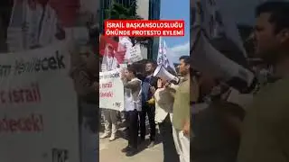 FKF İran'a saldıran İsrail'in Levent'teki Başkonsolosluğu &ouml;n&uuml;nde protesto eylemi yaptı #iran #israil