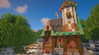 Building a cute storage cottage in Minecraft 1.20 Survival Let's Play