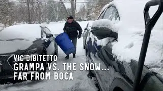 Grampa vs. the snow… far from Boca