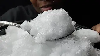 SONIC IC MIXED WITH REAL SNOW | #iceeating #asmr #asmrice