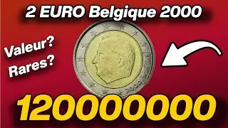 VALEUR Pi&egrave;ce Courante de 2 EUROS BELGIQUE 2000 Premi&egrave;re CARTE ?