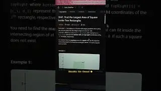 LeetCode 3047 &ndash; Find the Largest Area of Square Inside Two Rectangles