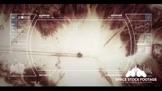 Space Stock Footage - Mars Rover Driving with HUD