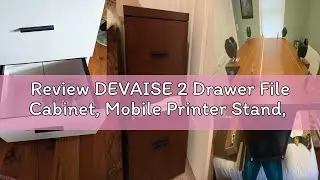 Review DEVAISE 2 Drawer File Cabinet, Mobile Printer Stand, Wood Filing Cabinet fits A4 or Letter Si