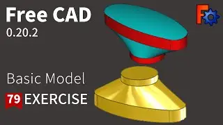 FreeCAD Tutorial for beginners,basic model exercise-79,odel-Mania-2005-Phase-1