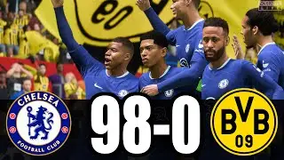 FIFA 24 - MESSI RONALDO NEYMAR & MBAPPE | ALL STARS | CHELSEA 98-0 BORUSSIA DORTMUND #fifa24