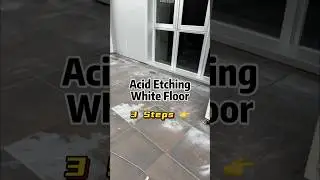 Easy 3 steps to restore acid etching white marks on floors