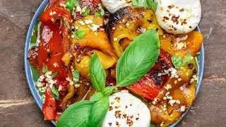 Two easy ways to roast bell peppers + How to marinate for later use