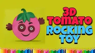 How To Make 3D Tomato Rocking Toy | Craft For Kids | 3D Paper Toy