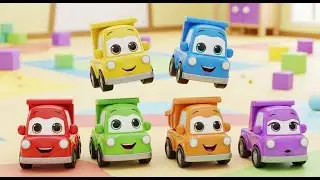 Six Little Toy Trucks Roll Roll Roll | Nursery Rhymes for Kids & Baby Songs