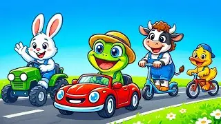 🐸🎵 NAJLEPSZE wesołe piosenki dla dzieci – SUPER KOLAŻ z wesołymi żabami i samochodami 🚙 Mix 🐥