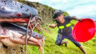 Wow Really Amazing Smart Hand Fishing In River Side Dry Place Underground Fish Come Out & Catch