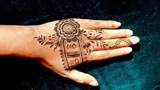 Latest flower string art mehndi.Super easy henna tutorial for beginners.Gorgeous and elegant henna.