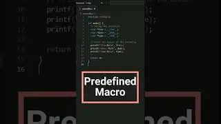 Predefined Macro in c programming 