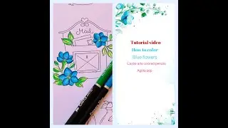How to color Blue flowers | CASTLE ARTS | AGOTA POP #tutorial #flowers #shortvideo #viral #art #cute