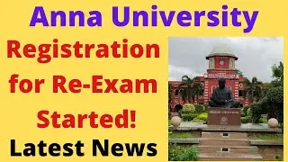 Registration for RE-EXAM Open| Anna University|June 2021|Latest Update}Official News|To WhomTamil|BR