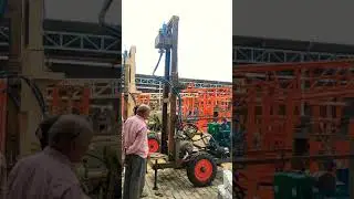 Portable water well Drilling machine with 2 cylinder diesel Engine #WaterWellDrilling