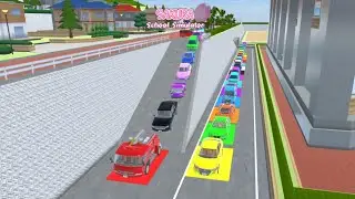 ALL RAINBOW SUPER CARS COLLECTION AT SECRET PLACE | SAKURA SCHOOL SIMULATOR | #part-453