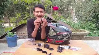 How to mount EKEN H9R 4k Action camera on STEELBIRD SB42 Helmet in Few Minutes