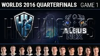 H2K vs Albus Nox Luna Game 1 Highlights, S6 Worlds 2016 Quarter final, H2K vs ANX G1