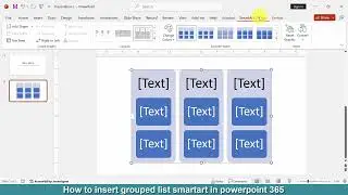 How to insert grouped list smartart in powerpoint 365