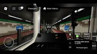 Route T4 11 septa trolley Stop 19th street on Roblox park 2