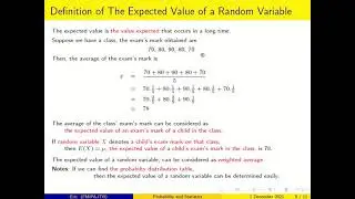 Expected Value, Variance, and Standard Deviation of Random Variables