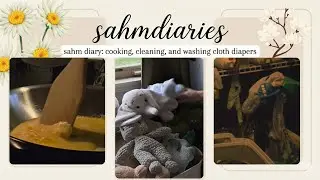 SAHM Day in the Life | Cleaning, Cooking, & Easy Cloth Diaper Wash 🧺✨