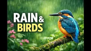 Gentle Rain & Bird Sounds in Lush Green Nature | Relaxing Ambience for Sleep & Focus
