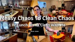 Conquering the Chaos: 1 Hour Lunch Break Clean With Me | Realistic Mess