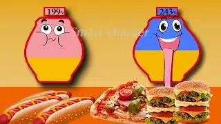 Battery overcharging with overeating fast food | Eating contest vs 2 Battery