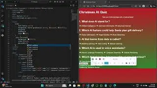 HTML & CSS & Project 81: 'Christmas AI Quiz' Created by Trishanth Kumar