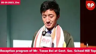 The reception program for Mr. Tasso Bei at Govt. Sec. School Hilltop