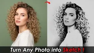 realistic sketch effect in photoshop | turn any photo into hand drawn art