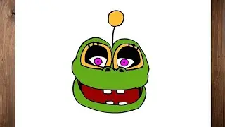 How to draw happy frog fnaf easy