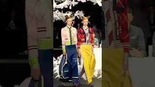 Thom Browne&rsquo;s most recent collection was all about the bird. 🦅🕊️🦢  #highfashion #fw25 #runway
