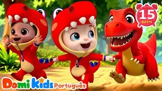 🦕 Dan&ccedil;a dos Dinossauros &ndash; Mexa-se Como um T-Rex! | Can&ccedil;&otilde;es Infantis | Domi Kids