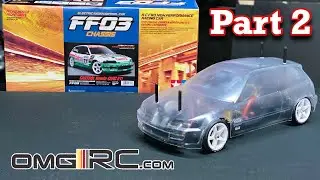 RC Build PT 2 TAMIYA CASTROL HONDA CIVIC VTI KIT, FF-03 CHASSIS OMGRC.com