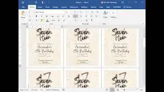 Mail Merge (Invitation Card)