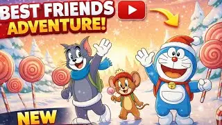 Tom & Jerry with Doraemon | Winter Fun Cartoon 🎄#doraemon #tomandjerry #tom #jerry