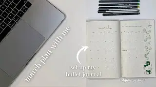 PLAN WITH ME - March 2023 bullet journal