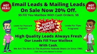Super Sale 20% Off Email Leads & Mailing Leads